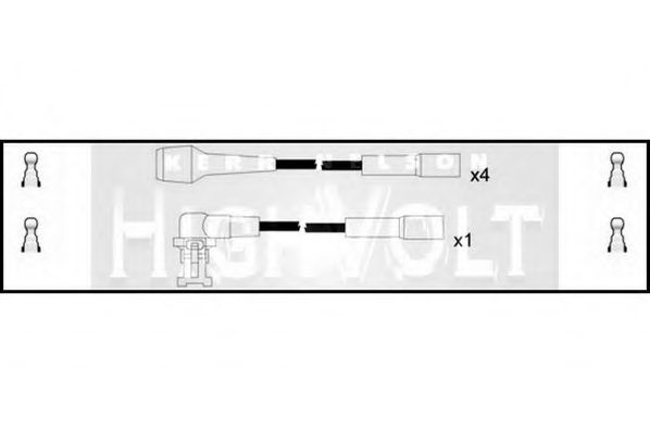 Комплект проводов зажигания STANDARD OEF805