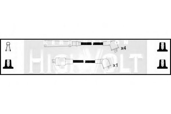 Комплект проводов зажигания STANDARD OEF404