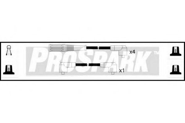 Комплект проводов зажигания STANDARD OES1002