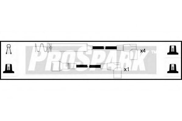 Комплект проводов зажигания STANDARD OES106