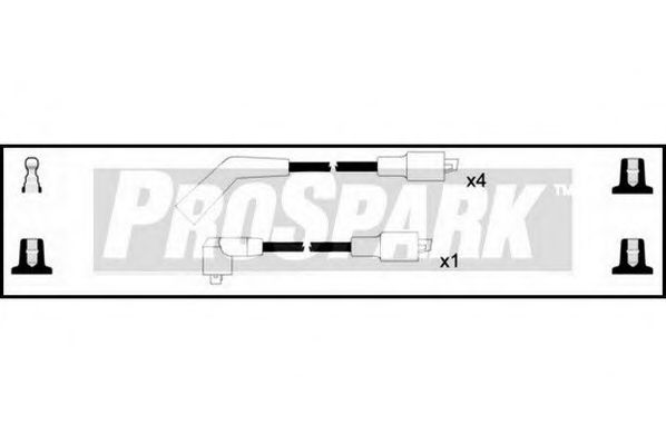 Комплект проводов зажигания INTERMOTOR 76229