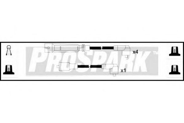 Комплект проводов зажигания STANDARD OES164