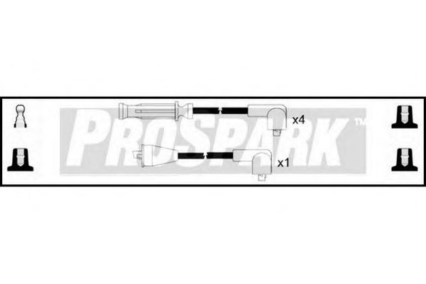 Комплект проводов зажигания STANDARD OES186