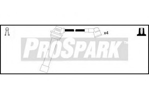 Комплект проводов зажигания STANDARD OES198