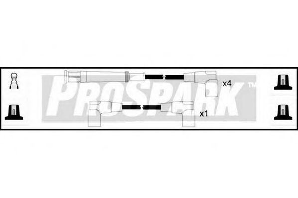 Комплект проводов зажигания STANDARD OES222