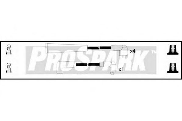 Комплект проводов зажигания STANDARD OES266