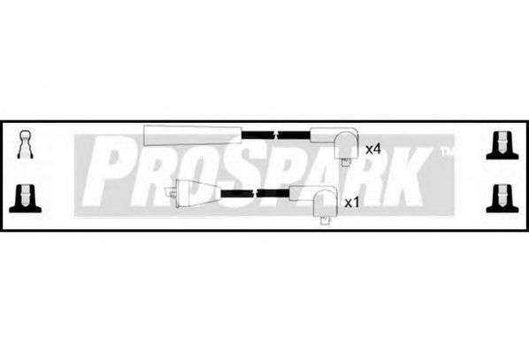 Комплект проводов зажигания STANDARD OES284