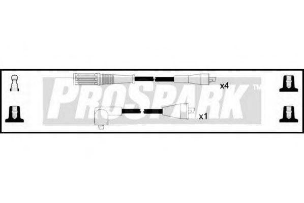 Комплект проводов зажигания STANDARD OES324