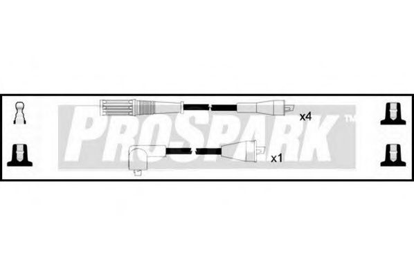Комплект проводов зажигания STANDARD OES333
