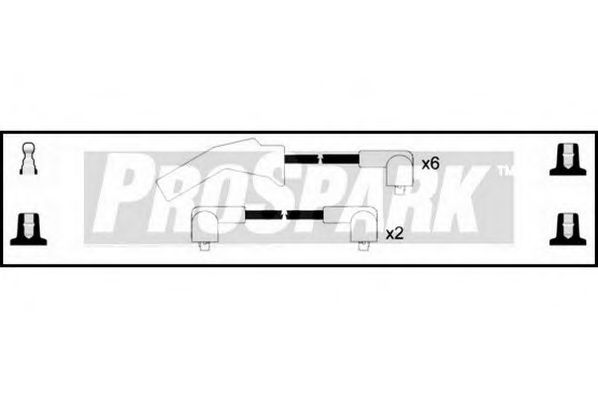 Комплект проводов зажигания STANDARD OES352