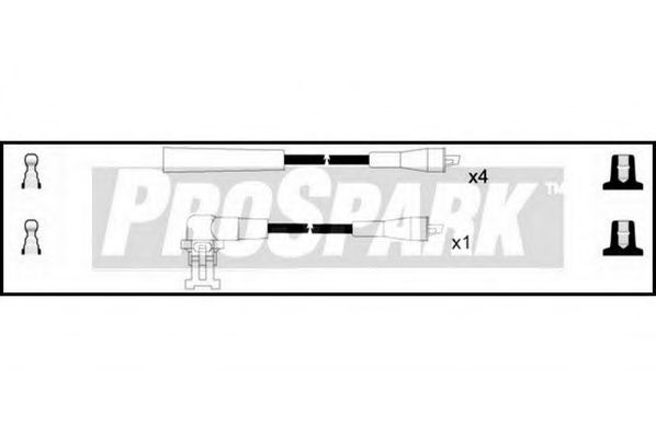 Комплект проводов зажигания STANDARD OES388