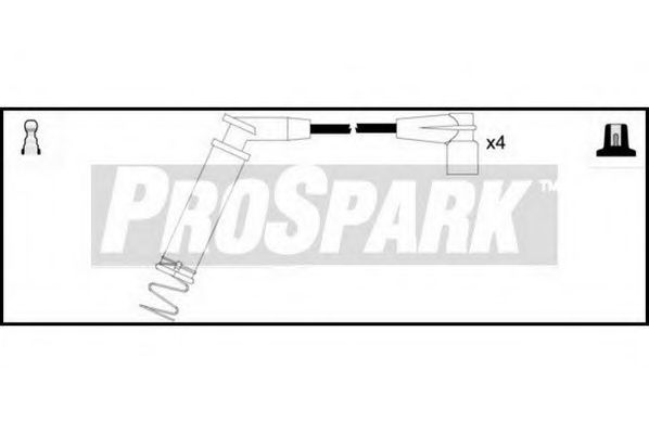 Комплект проводов зажигания STANDARD OES457