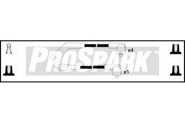 Комплект проводов зажигания STANDARD OES563