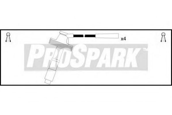 Комплект проводов зажигания STANDARD OES596