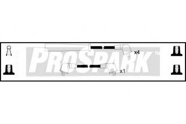 Комплект проводов зажигания STANDARD OES662