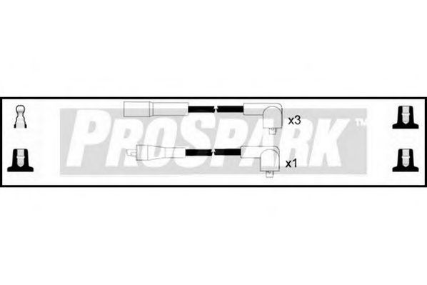Комплект проводов зажигания STANDARD OES676