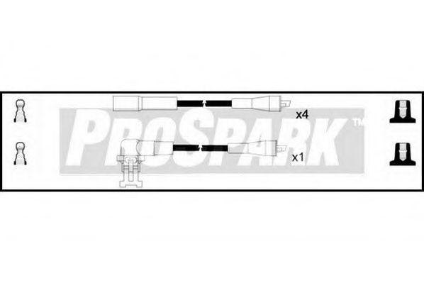 Комплект проводов зажигания STANDARD OES710