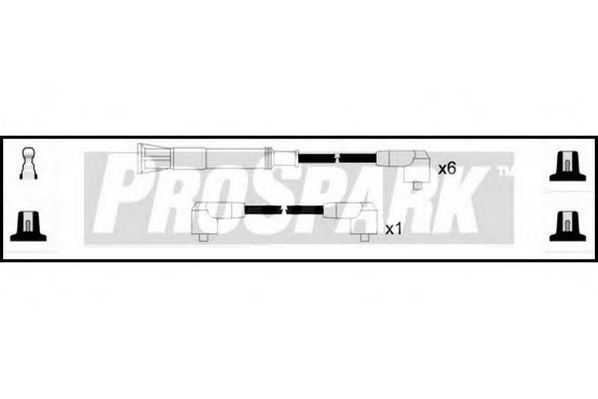 Комплект проводов зажигания STANDARD OES726
