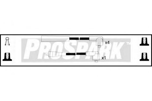 Комплект проводов зажигания STANDARD OES749