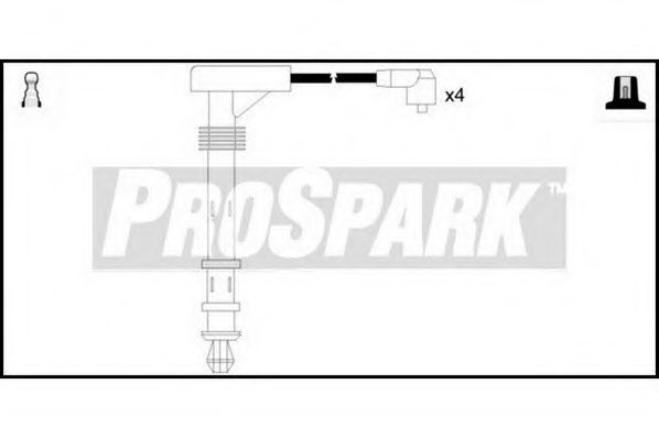 Комплект проводов зажигания STANDARD OES823