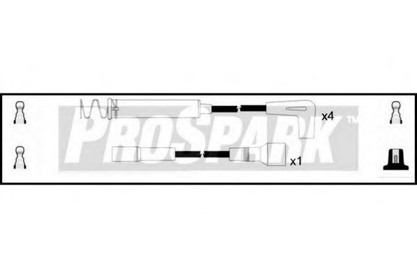 Комплект проводов зажигания STANDARD OES845