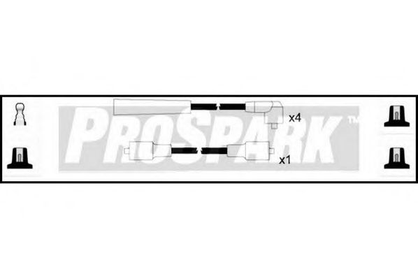 Комплект проводов зажигания INTERMOTOR 76004