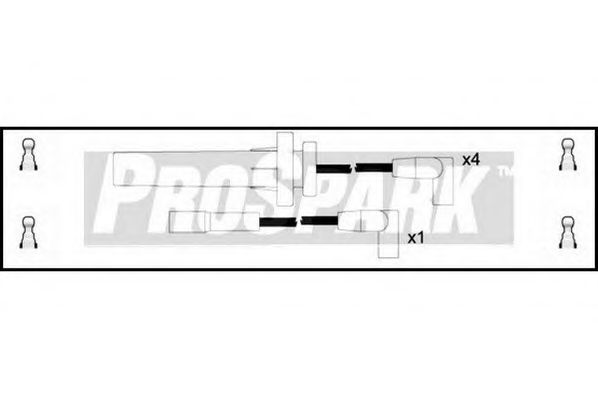 Комплект проводов зажигания STANDARD OES935