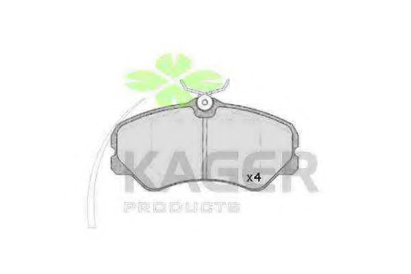 Комплект тормозных колодок, дисковый тормоз KAGER 35-0087