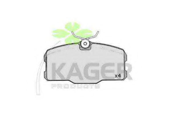 Комплект тормозных колодок, дисковый тормоз KAGER 350191