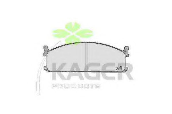 Комплект тормозных колодок, дисковый тормоз KAGER 35-0211