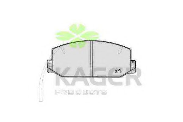 Комплект тормозных колодок, дисковый тормоз KAGER 20599