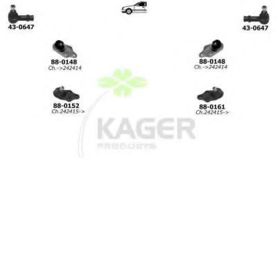 Подвеска колеса KAGER 800438