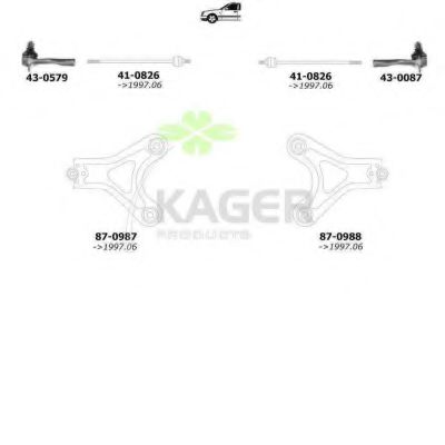 Подвеска колеса KAGER 800498