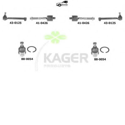 Подвеска колеса KAGER 800504