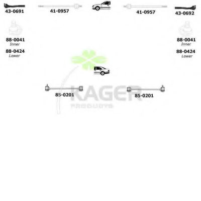 Подвеска колеса KAGER 800649