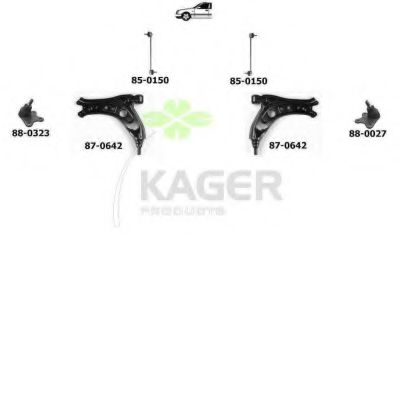 Подвеска колеса KAGER 801027