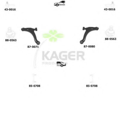 Подвеска колеса KAGER 801135