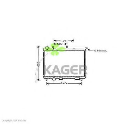Радиатор, охлаждение двигателя KAGER 31-0202