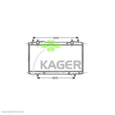 Радиатор, охлаждение двигателя KAGER 31-0423