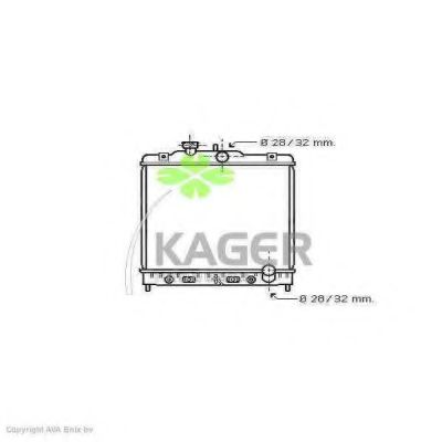 Радиатор, охлаждение двигателя KAGER 31-0504