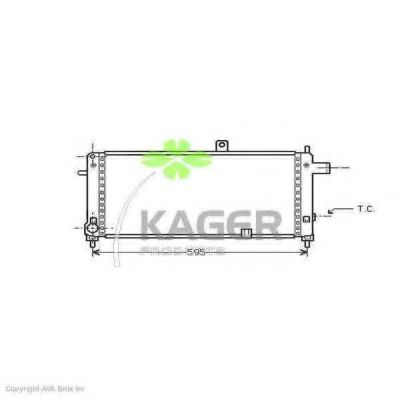 Радиатор, охлаждение двигателя KAGER 31-0745