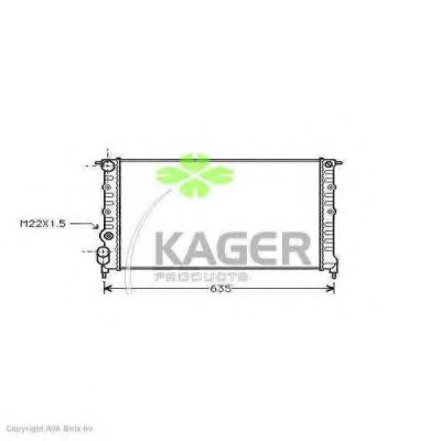 Радиатор, охлаждение двигателя KAGER 31-0935