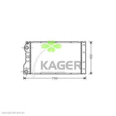 Радиатор, охлаждение двигателя KAGER 31-0977