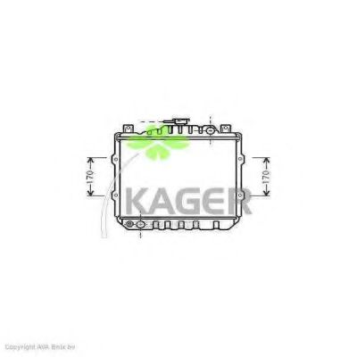 Радиатор, охлаждение двигателя KAGER 31-1044