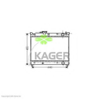 Радиатор, охлаждение двигателя KAGER 31-1047