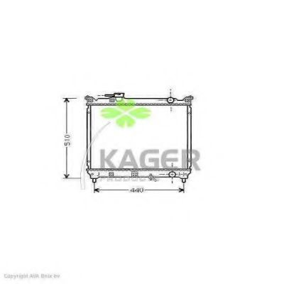 Радиатор, охлаждение двигателя KAGER 31-1055