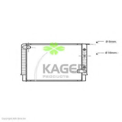 Радиатор, охлаждение двигателя KAGER 31-1148