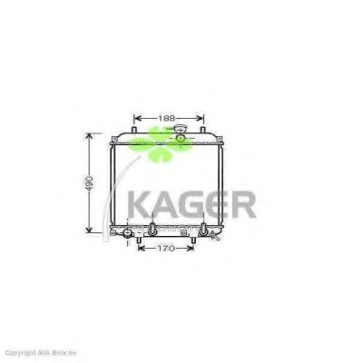 Радиатор, охлаждение двигателя KAGER 31-1947