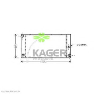 Радиатор, охлаждение двигателя KAGER 31-2192