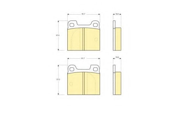 Комплект тормозных колодок, дисковый тормоз GIRLING 6101422